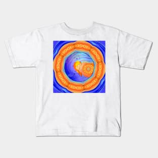 Orange Nude Bubble Kids T-Shirt